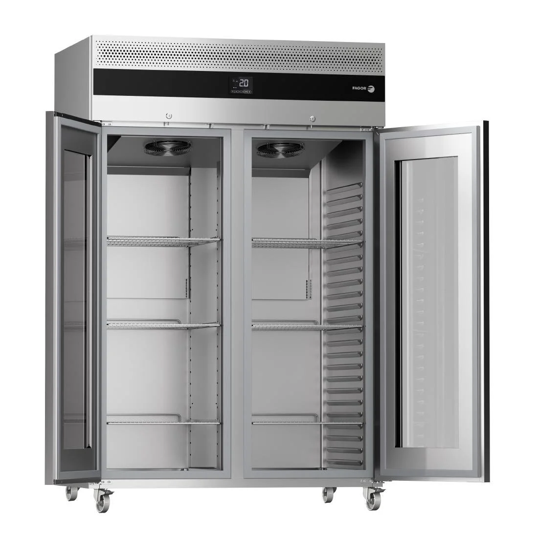 Fagor Advance Gastronorm Upright Cabinet Display Fridge 2 Door AUP-22G GD - Image 2