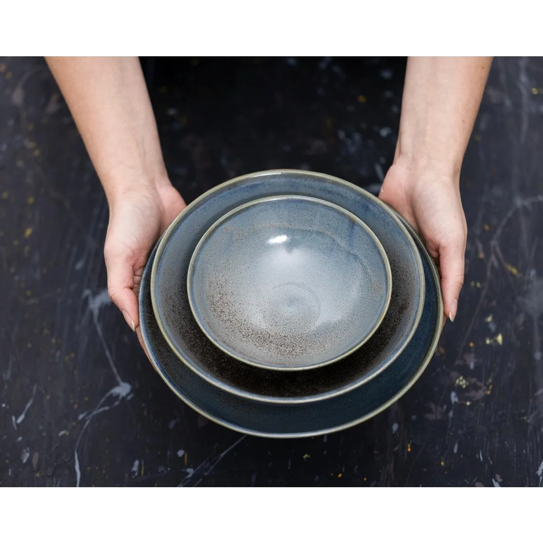 Olympia Ember Coupe Bowls Blue 152mm (6 Pack) - Image 6