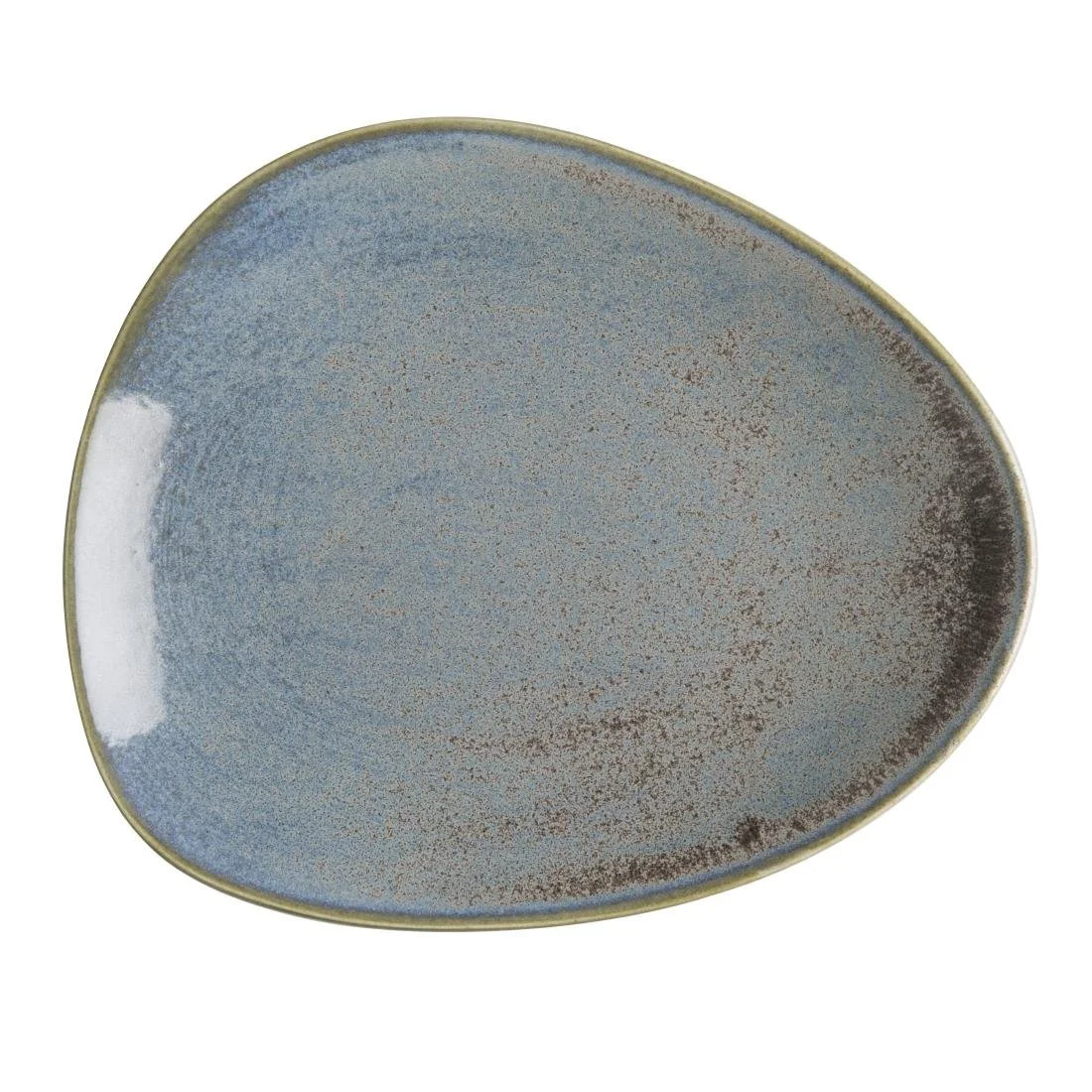 Olympia Ember Triangle Plates Blue 308mm (4 Pack) - Image 2