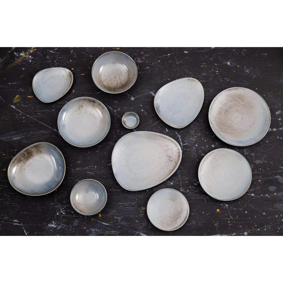 Olympia Ember Triangle Plates Blue 190mm (6 Pack) - Image 3