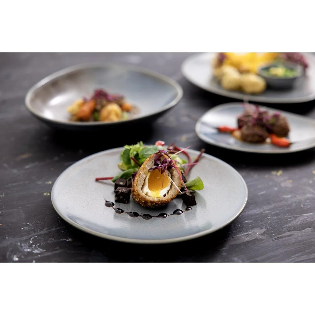 Olympia Ember Triangle Plates Blue 190mm (6 Pack) - Image 15