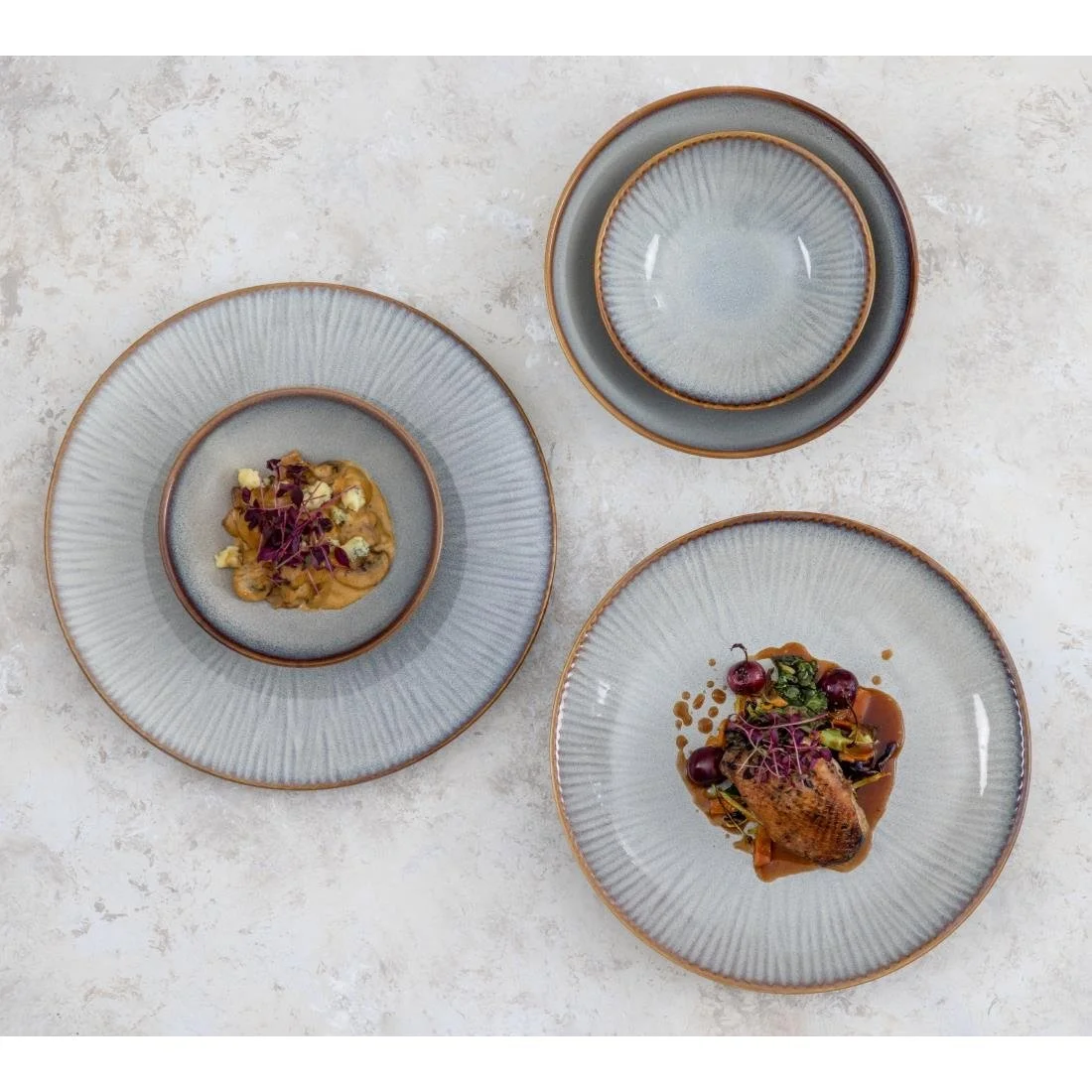 Olympia Drift Embossed Coupe Plates 220mm (6 Pack) - Image 7