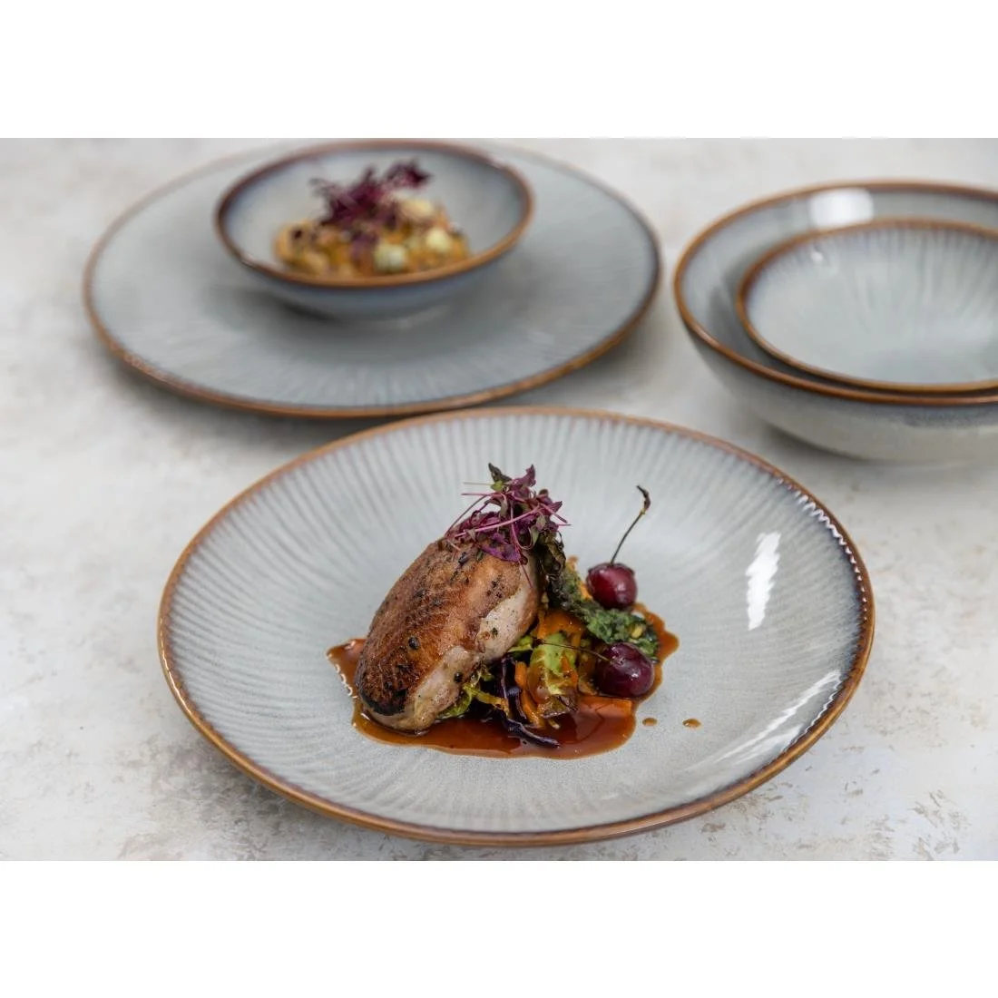 Olympia Drift Embossed Coupe Plates 220mm (6 Pack) - Image 14