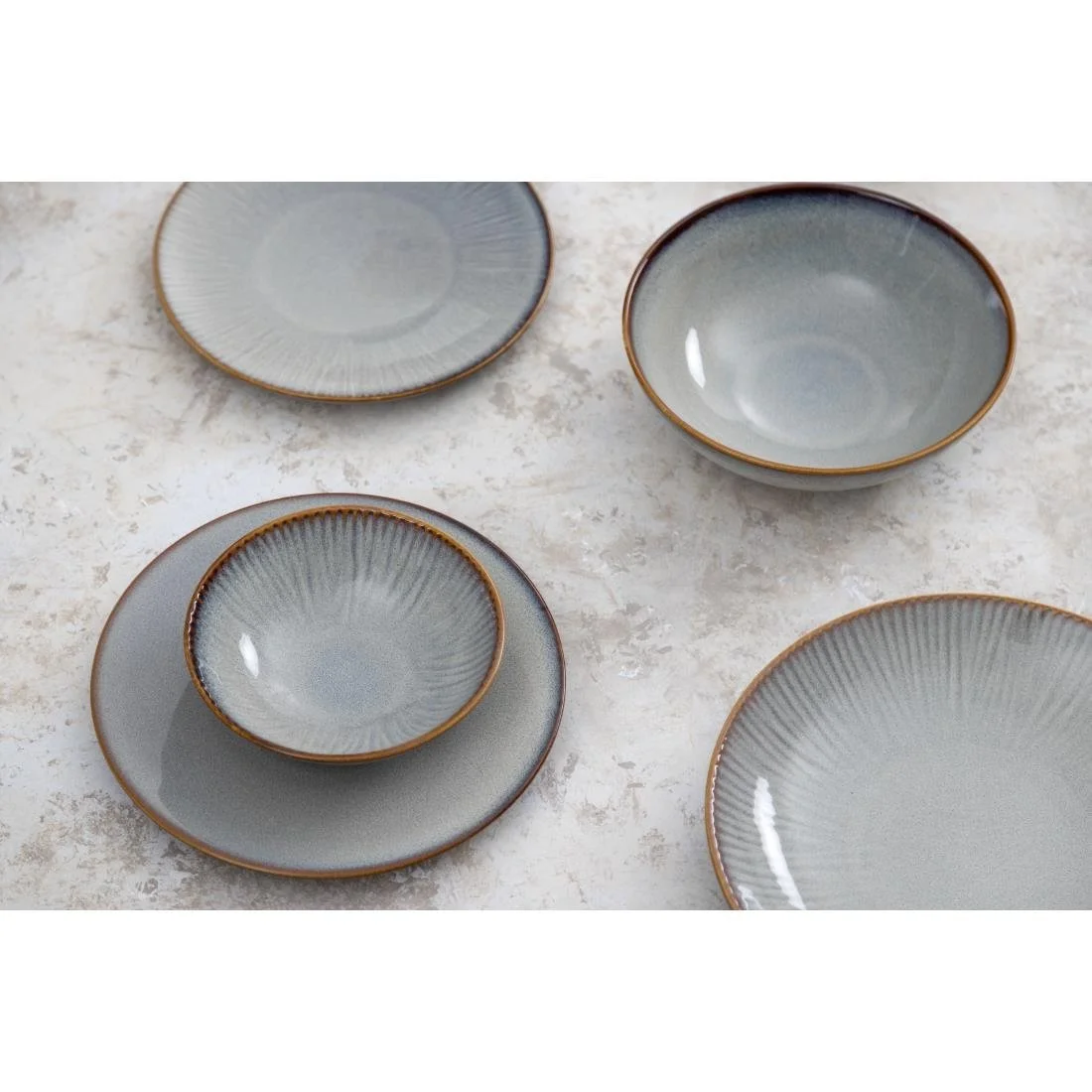 Olympia Drift Embossed Coupe Plates 220mm (6 Pack) - Image 15