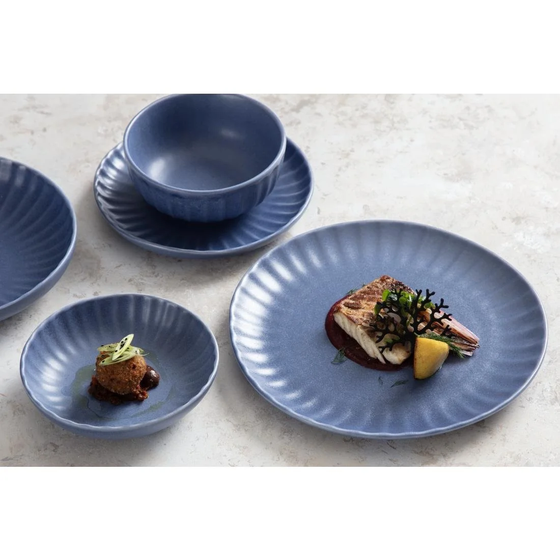 Olympia Corallite Coupe Bowls Blue 160mm (6 Pack) - Image 2
