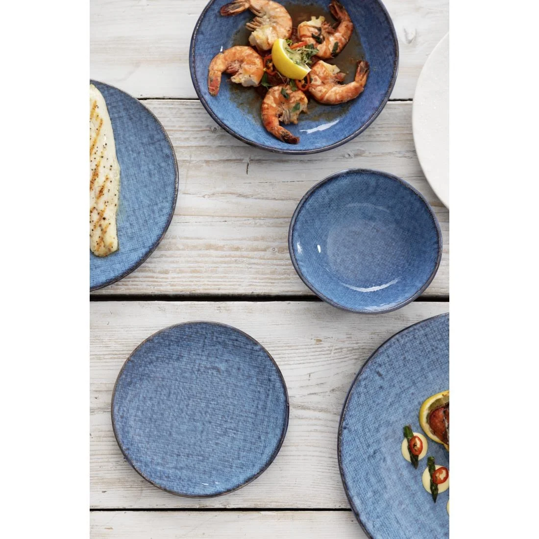 Olympia Denim Coupe Plates Blue 180mm (6 Pack) - Image 2