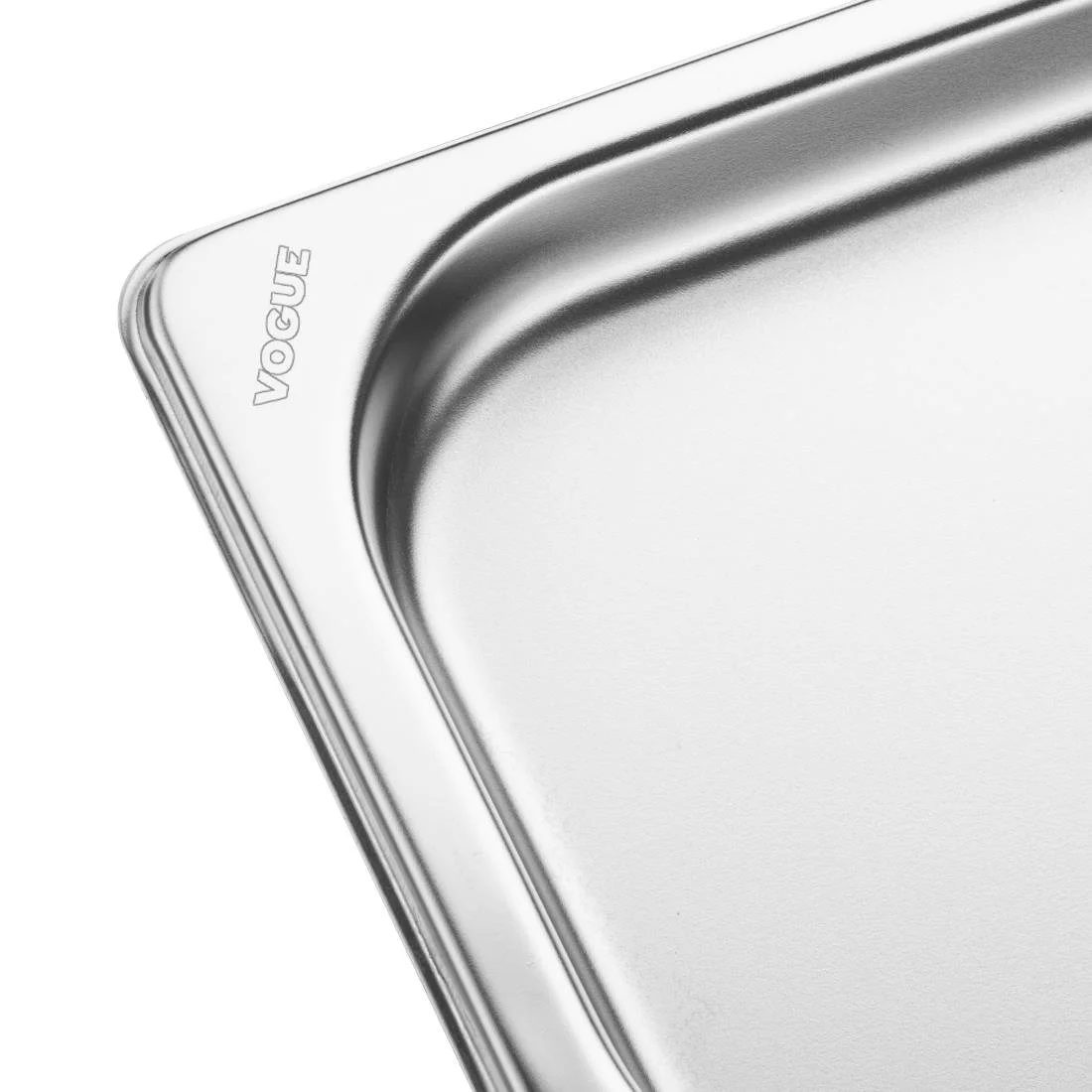 Vogue Stainless Steel Gastronorm 2/4 Tray 20mm - Image 4