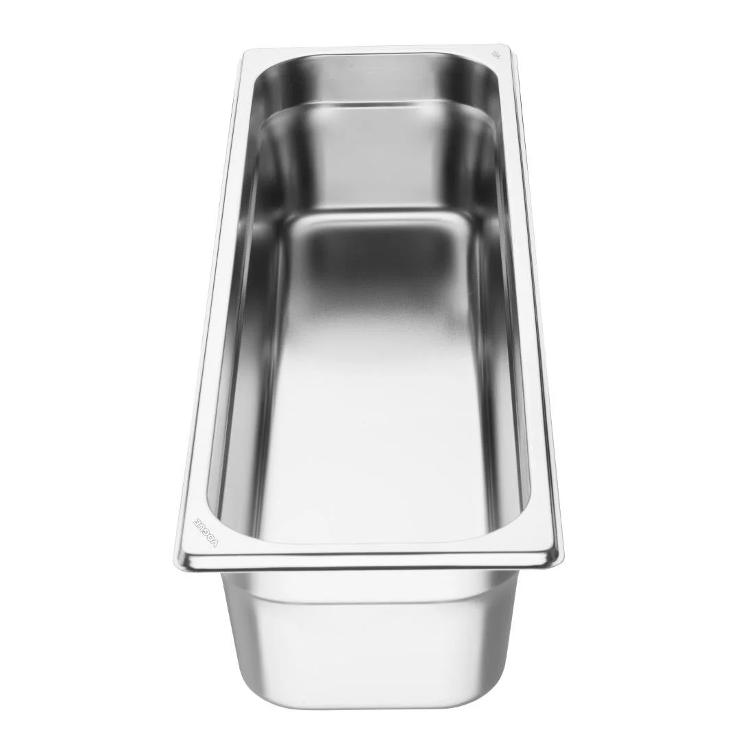 Vogue Stainless Steel Gastronorm 2/4 Tray 100mm - Image 3