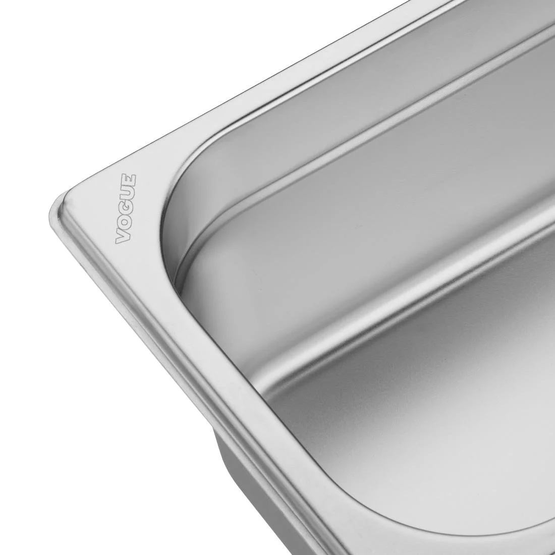 Vogue Stainless Steel Gastronorm 2/4 Tray 100mm - Image 4
