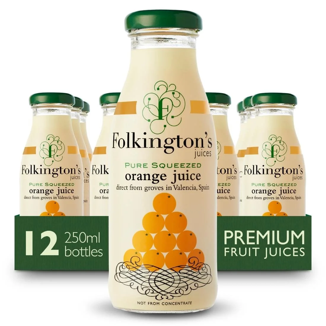 Folkington's Juices Orange Glass Bottle 250ml (12 Pack) - Image 2