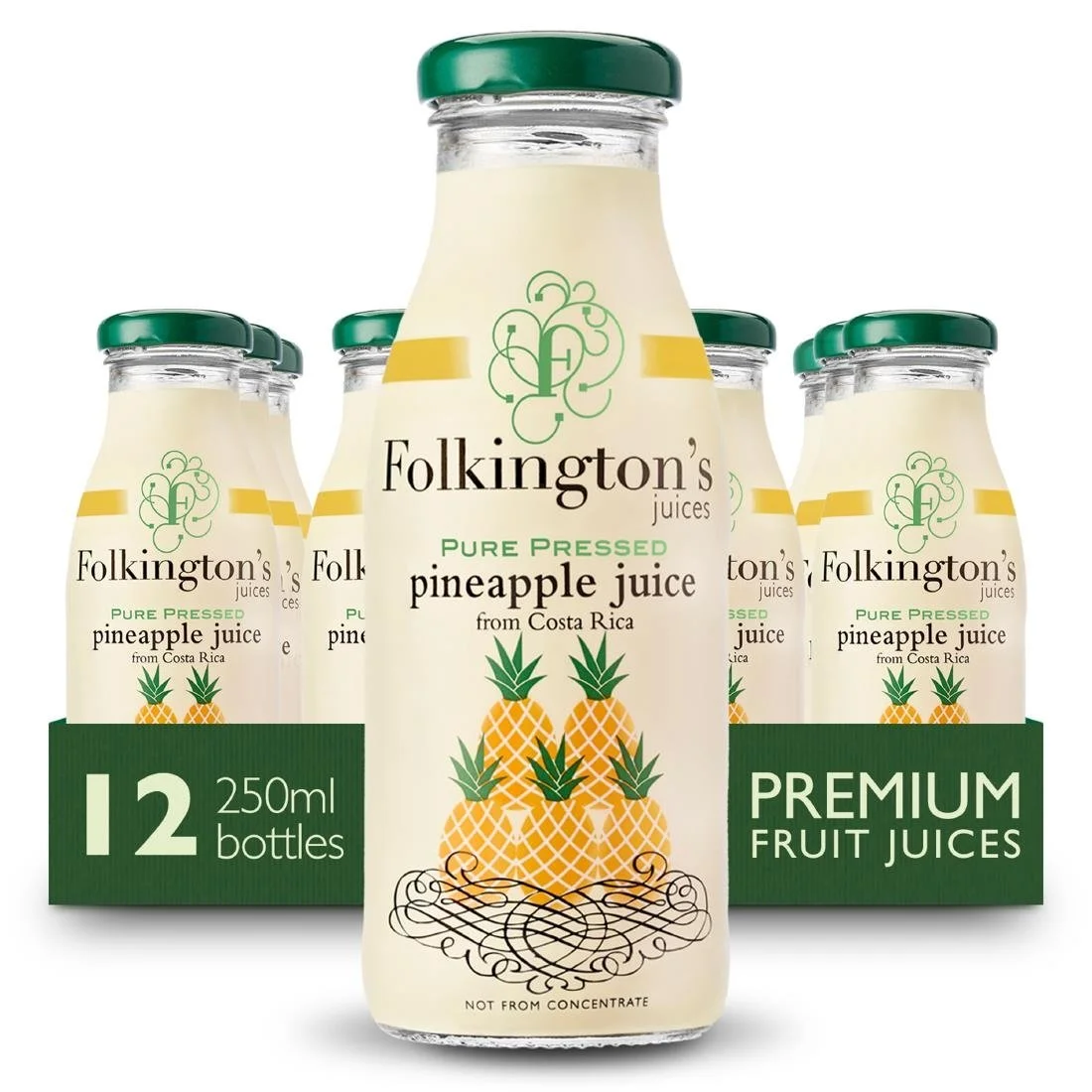 Folkington's Juices Pineapple Glass Bottle 250ml (12 Pack) - Image 2