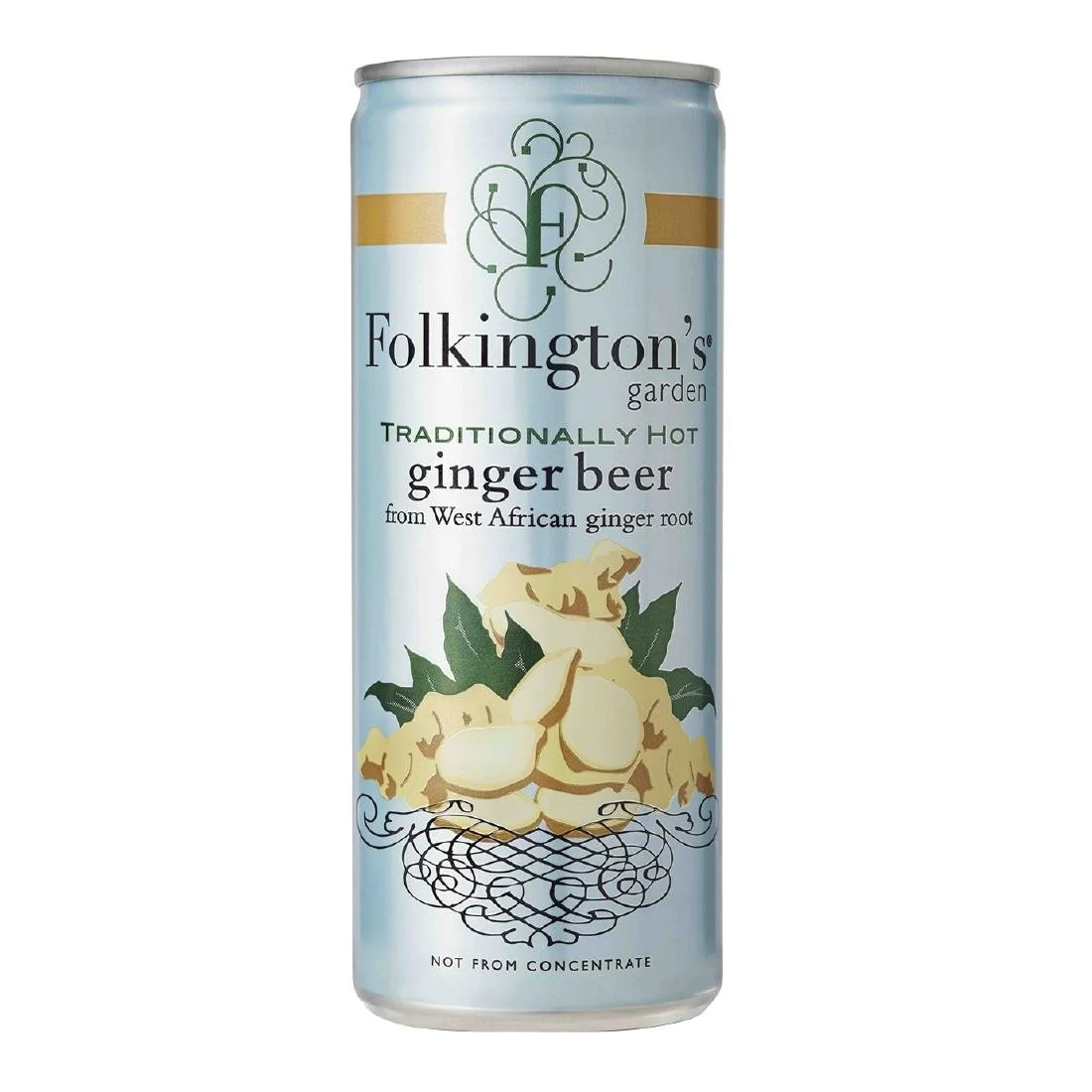 Folkington's Sparkling Drinks Ginger Beer Can 250ml (12 Pack) - Image 1