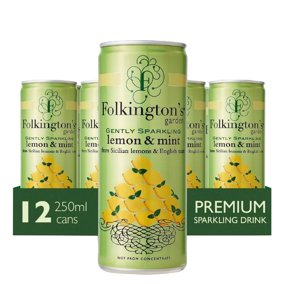 Folkington's Sparkling Drinks Lemon & Mint Can 250ml (12 Pack) - Image 2