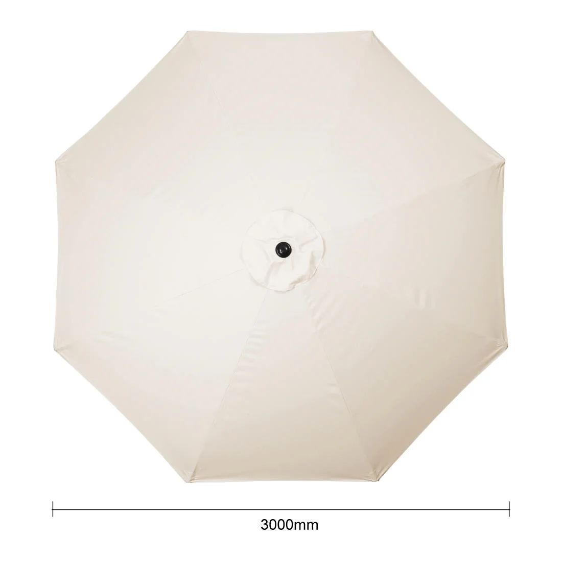 Bolero Seville Round Parasol 3m Diameter Cream - Image 7