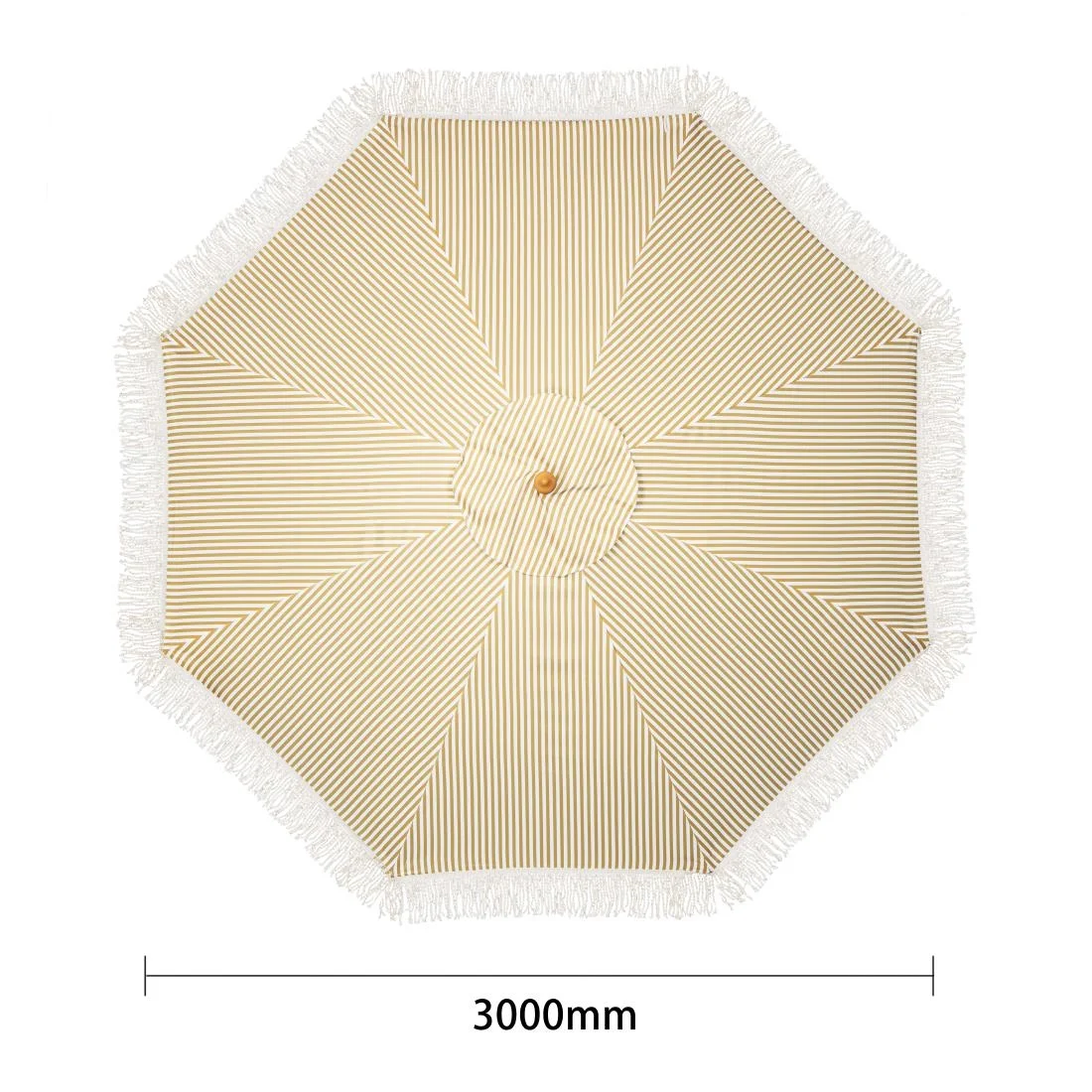 Bolero Sicily Round Striped Parasol 2m Diameter - Image 2