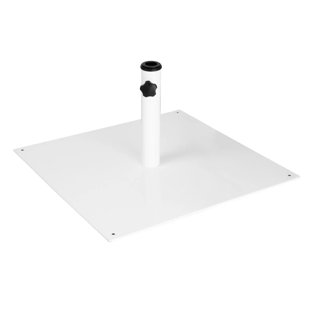 Bolero Flat Metal Parasol Base White - 18kg - Image 2