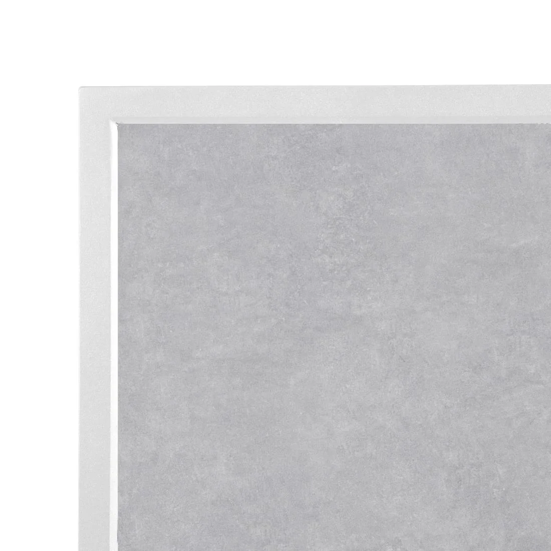 Bolero Light Grey Stone Effect Outdoor Tempered Glass Table Top White Trim 700mm - Image 3