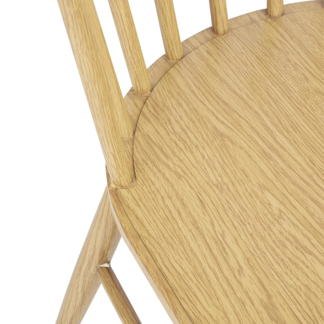 Bolero Harrowdene Metal Side Chairs Wood Effect (Pack of 2) - Image 4