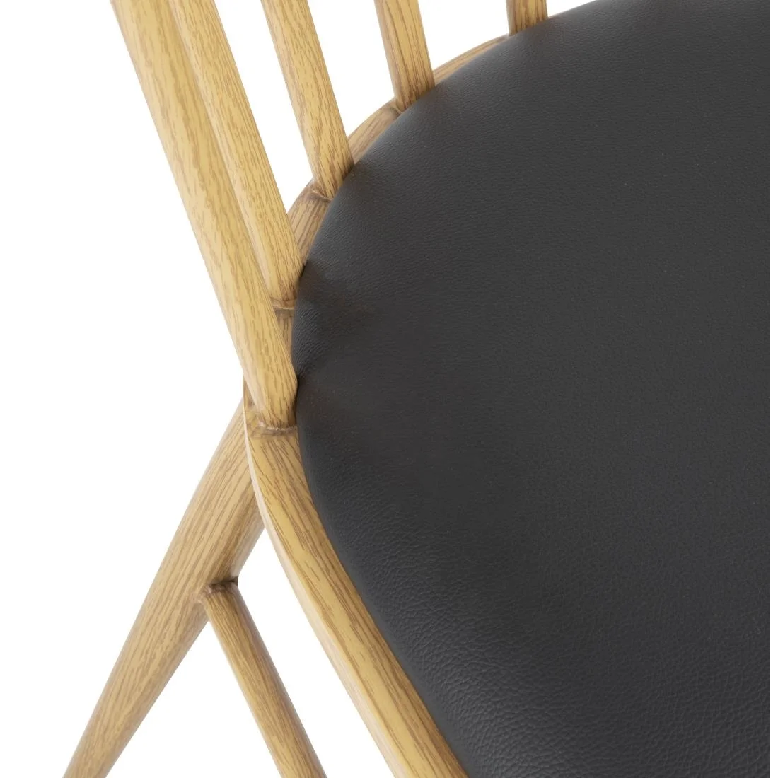 Bolero Harrowdene Padded Metal Side Chairs Wood Effect (Pack of 2) - Image 5