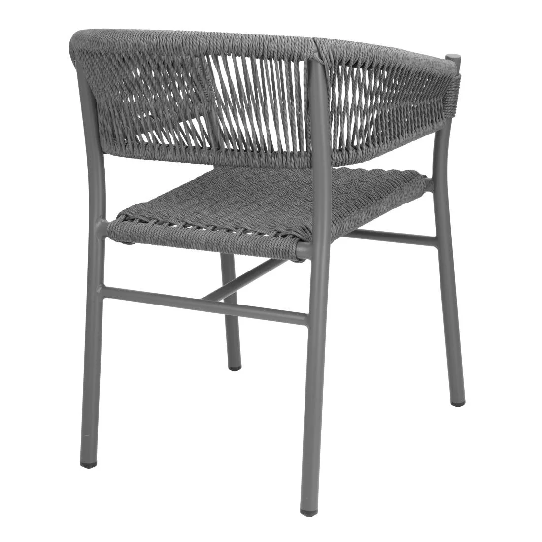 Bolero Florence Grey Mix Rope Twist Wicker Chairs (Pack of 2) - Image 3