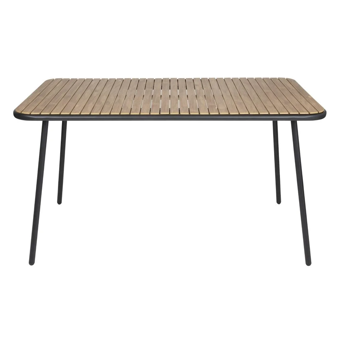 Bolero Santorini Rectangular Table Wood Effect 1400mm - Image 2