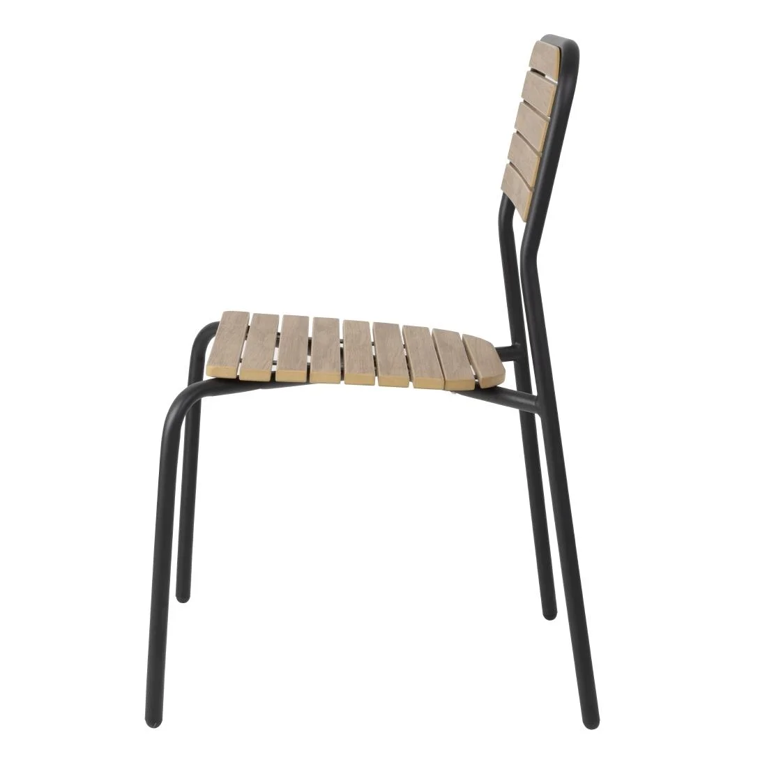 Bolero Santorini Wood Effect Outdoor Chairs (Pack of 4) - Image 2