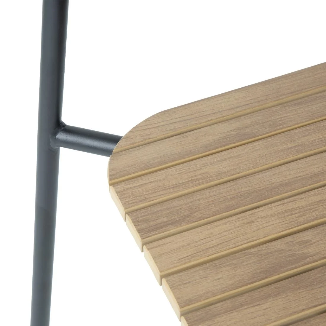 Bolero Santorini Wood Effect Outdoor Chairs (Pack of 4) - Image 5