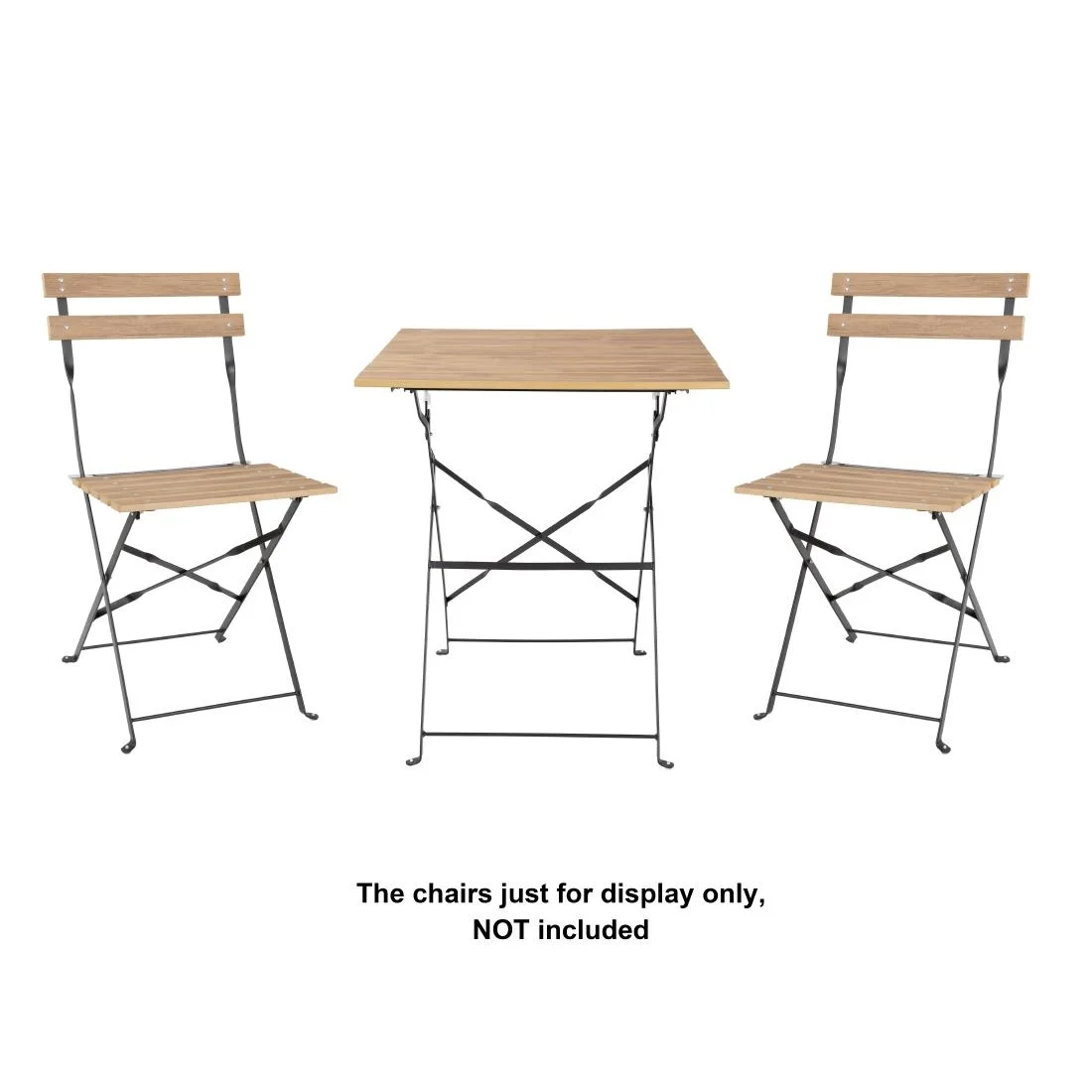 Bolero Perth Pavement Style Square Table Wood Effect - Image 7