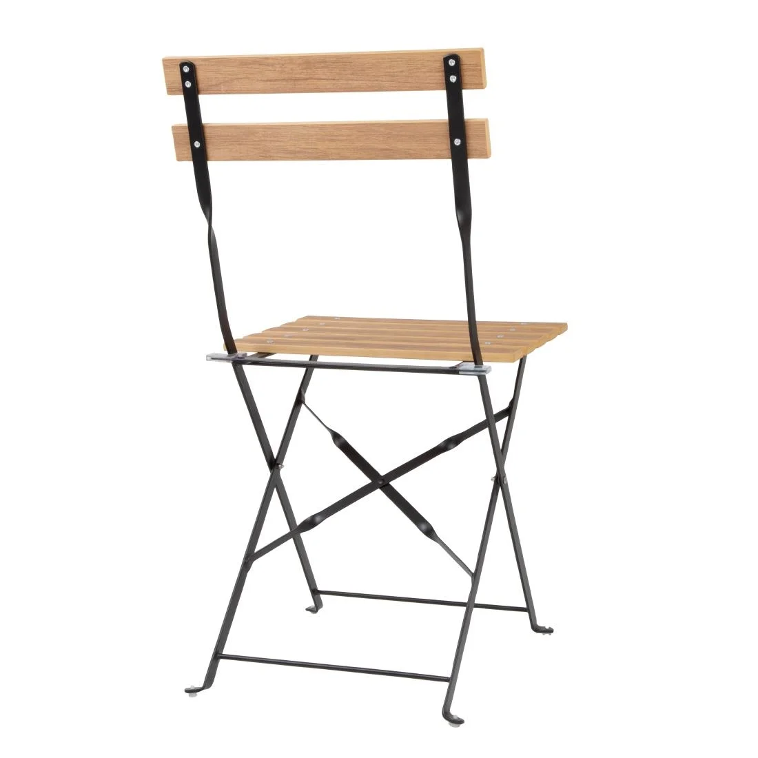 Bolero Perth Pavement Style Folding Chairs Wood Effect (Pack of 2) - Image 7