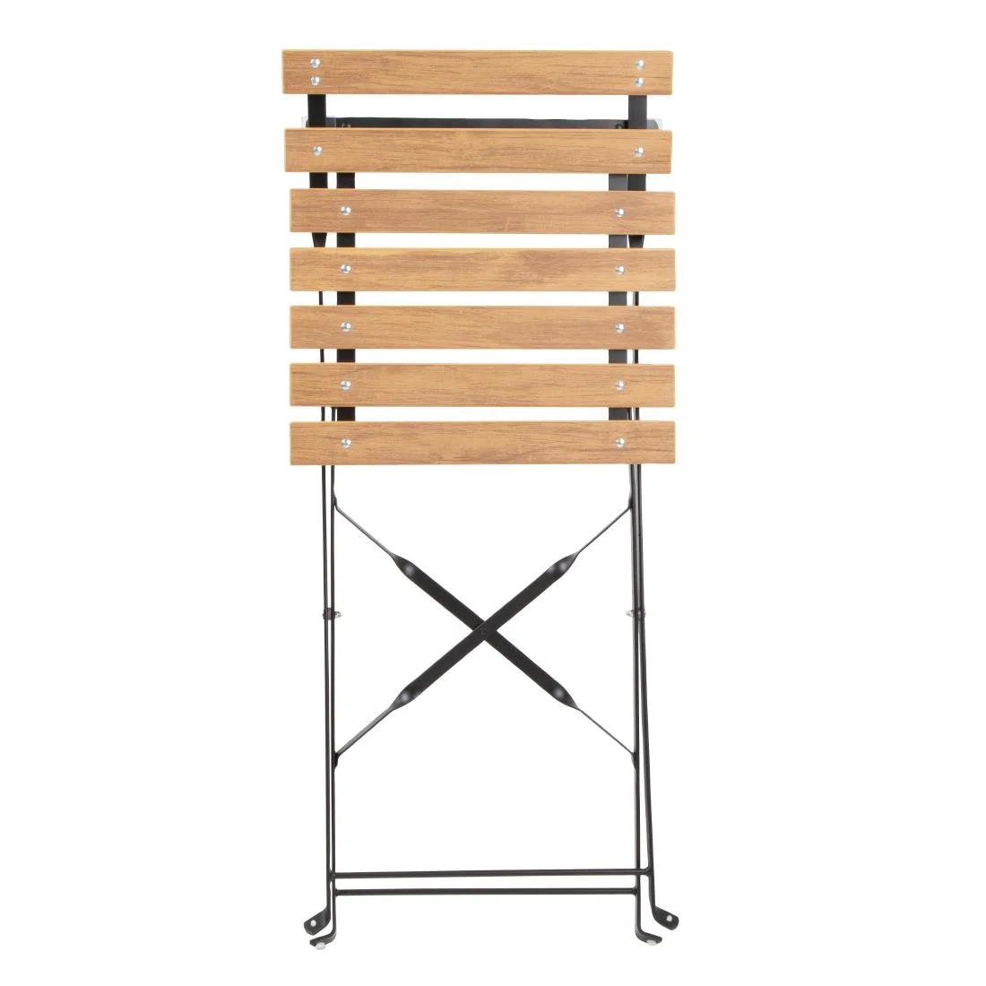 Bolero Perth Pavement Style Folding Chairs Wood Effect (Pack of 2) - Image 8