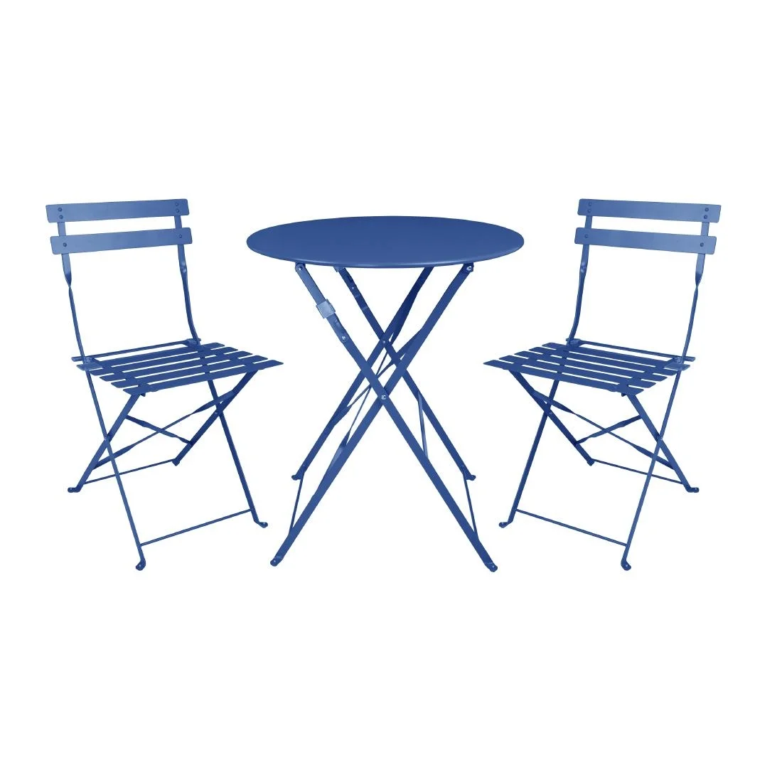 Bolero Perth Pavement Style Folding Chairs Dark Navy (Pack of 2) - Image 9