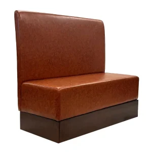 Single Booth in Bison Tan Vinyl