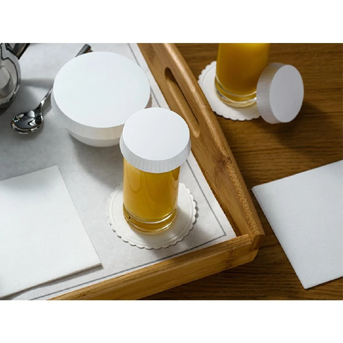 SolutionWare Paper Glass Covers White 80mm (1000 Pack) - Image 3