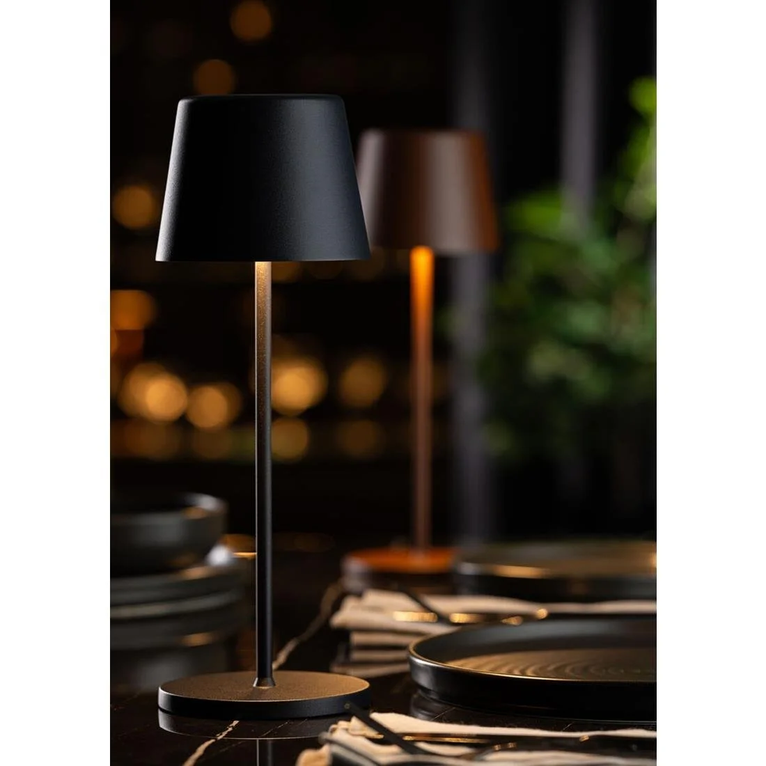 Utopia Bermuda LED Cordless Table Lamp 320mm Black (6 Pack) - Image 3