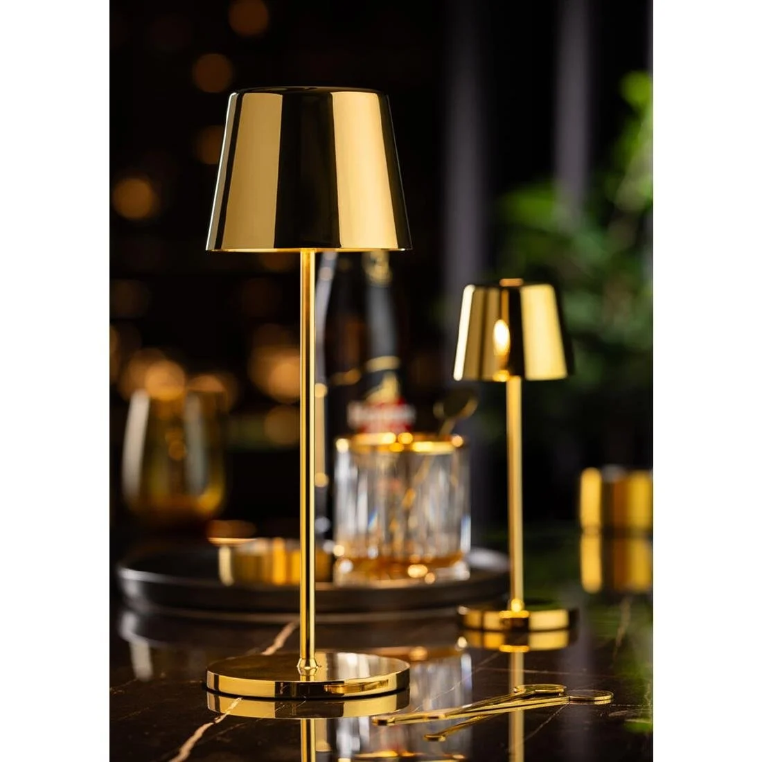 Utopia Bermuda LED Cordless Table Lamp 320mm Gold (6 Pack) - Image 3