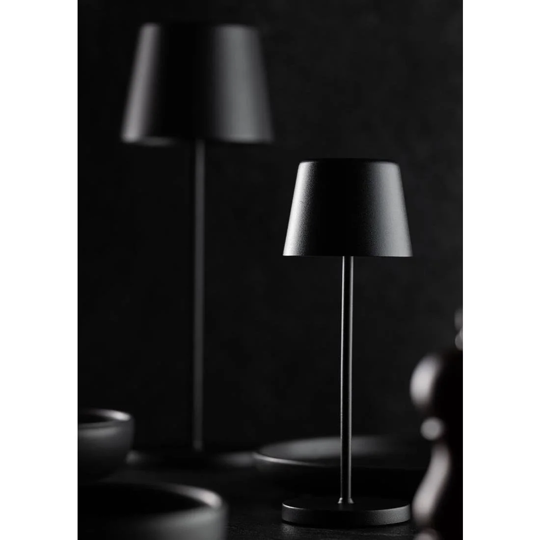Utopia Bermuda Micro LED Cordless Table Lamp 210mm Black (6 Pack) - Image 2