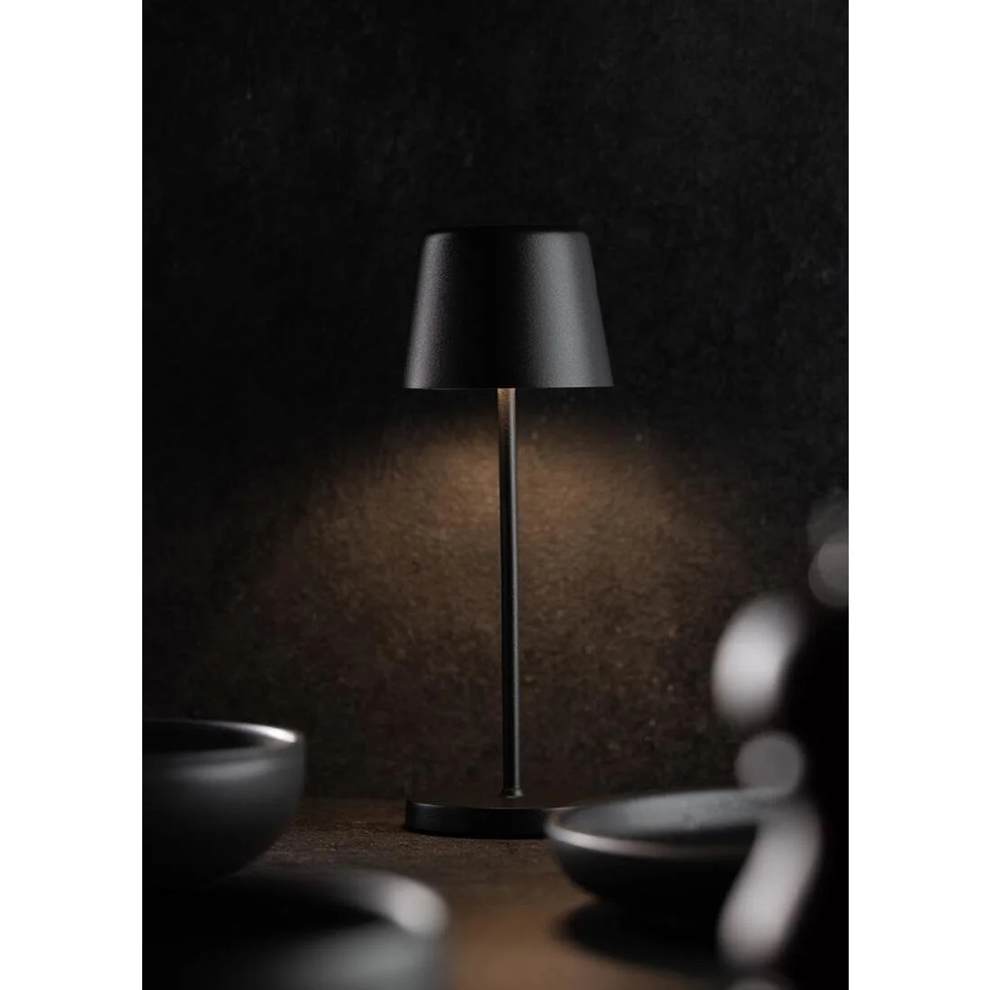 Utopia Bermuda Micro LED Cordless Table Lamp 210mm Black (6 Pack) - Image 4