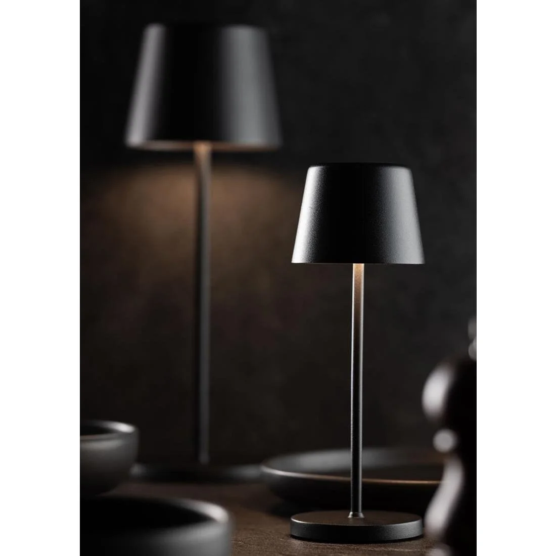 Utopia Bermuda Micro LED Cordless Table Lamp 210mm Black (6 Pack) - Image 6