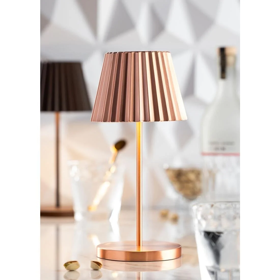 Utopia Dominica LED Cordless Table Lamp 260mm Brushed Copper (6 Pack) - Image 3