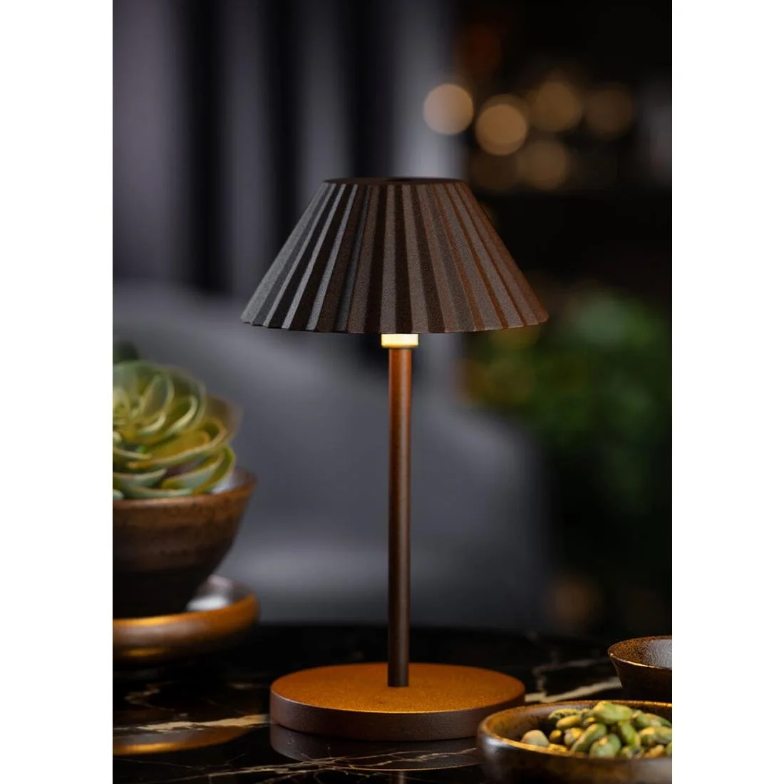 Utopia Aruba LED Cordless Table Lamp 230mm Cocoa (6 Pack) - Image 2