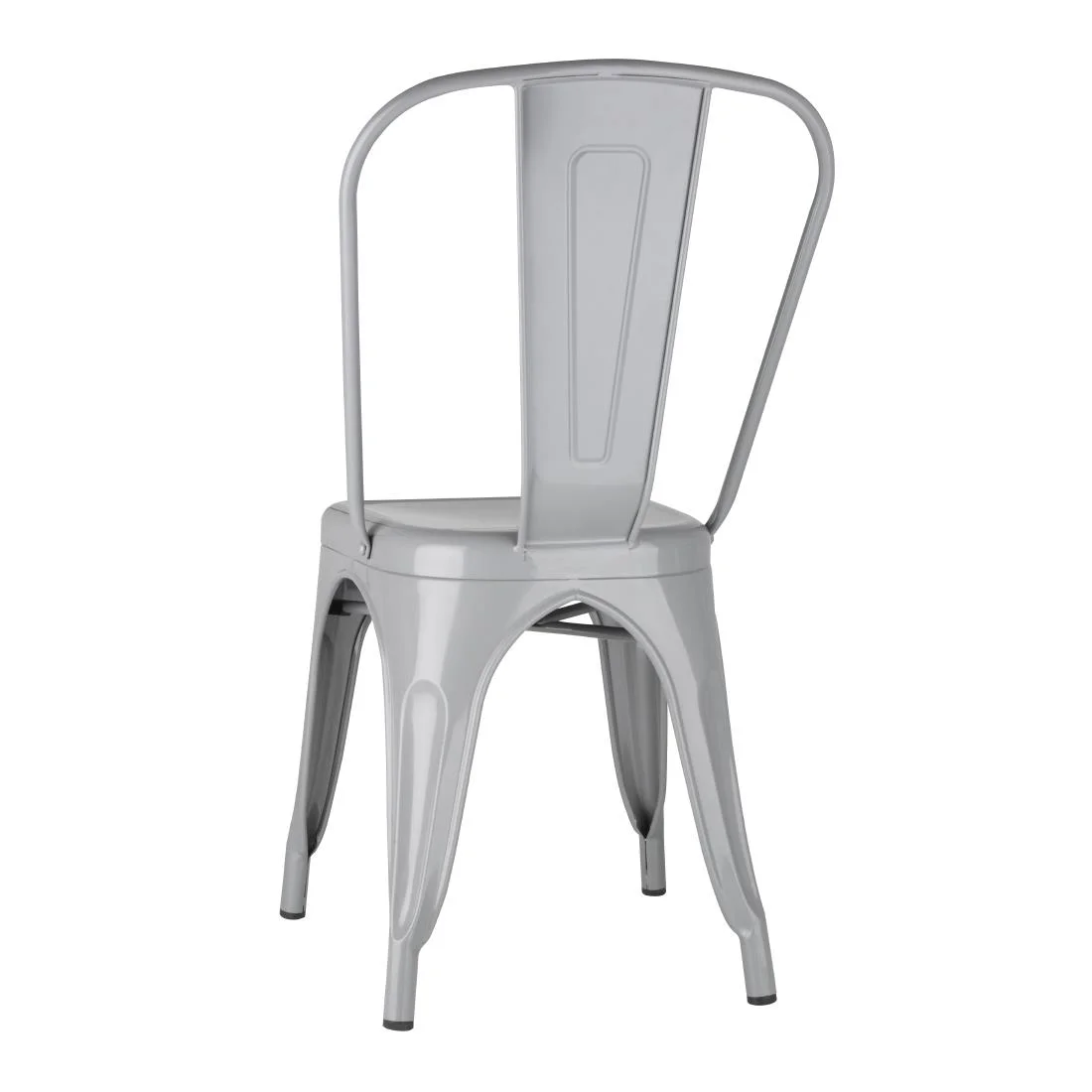 Bolero Bistro Steel Side Chairs Grey (Pack of 4) - Image 8