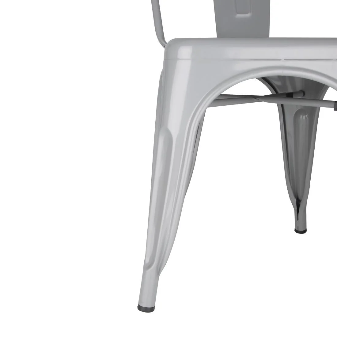 Bolero Bistro Steel Side Chairs Grey (Pack of 4) - Image 9