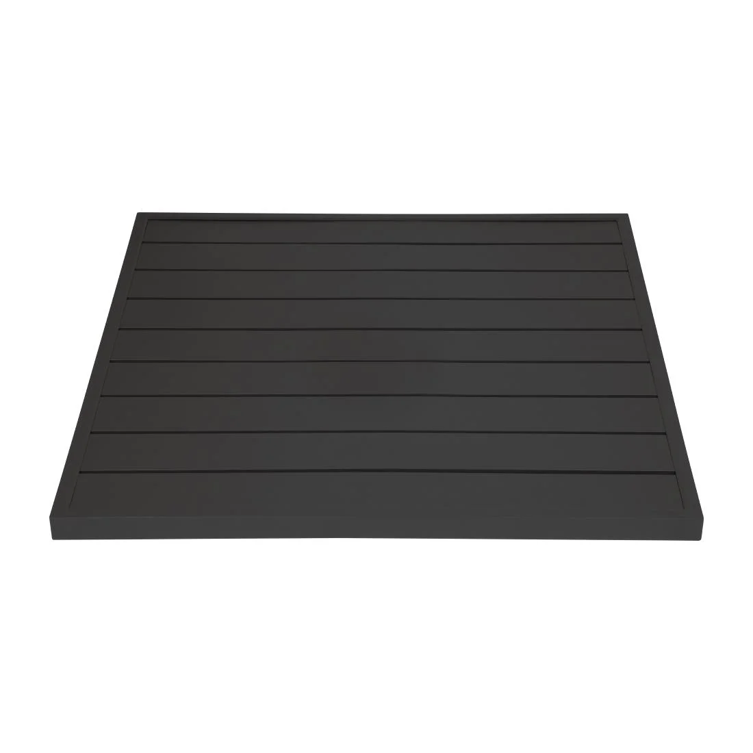 Bolero Aluminium Square Table Top Black 700mm - Image 3