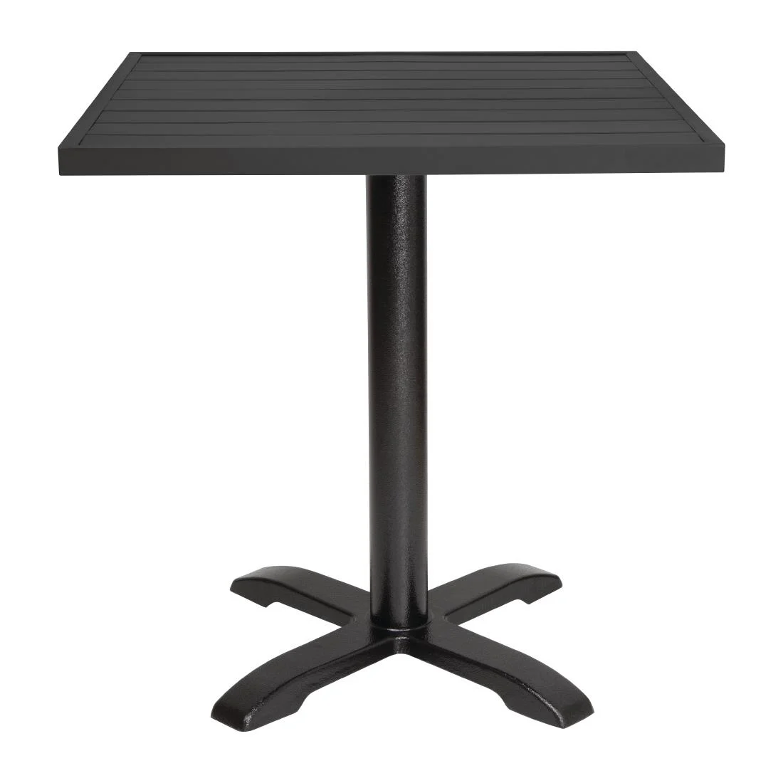 Bolero Aluminium Square Table Top Black 700mm - Image 5