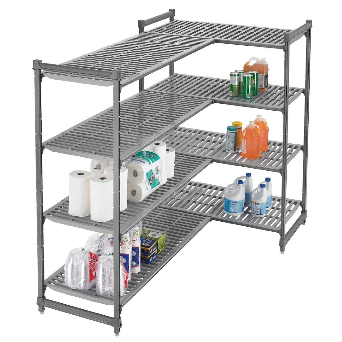 Cambro Camshelving Basics Plus Add-On Unit 4 Tier With Vented Shelves 1630H x 460D mm - Image 2