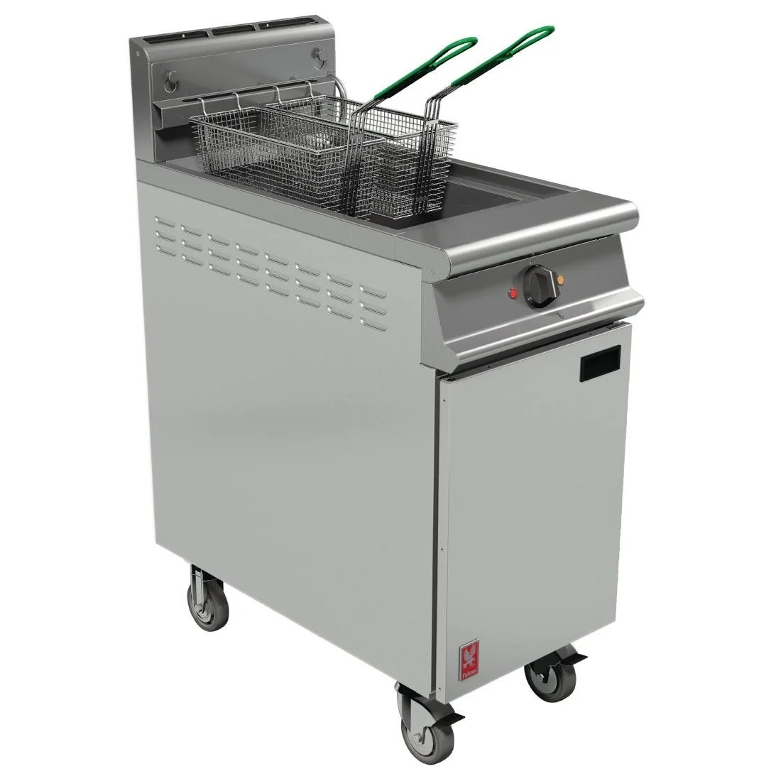 Falcon Dominator Plus Free Standing Gas Filtration Fryer on Castors with Fryer Angel G3840FX