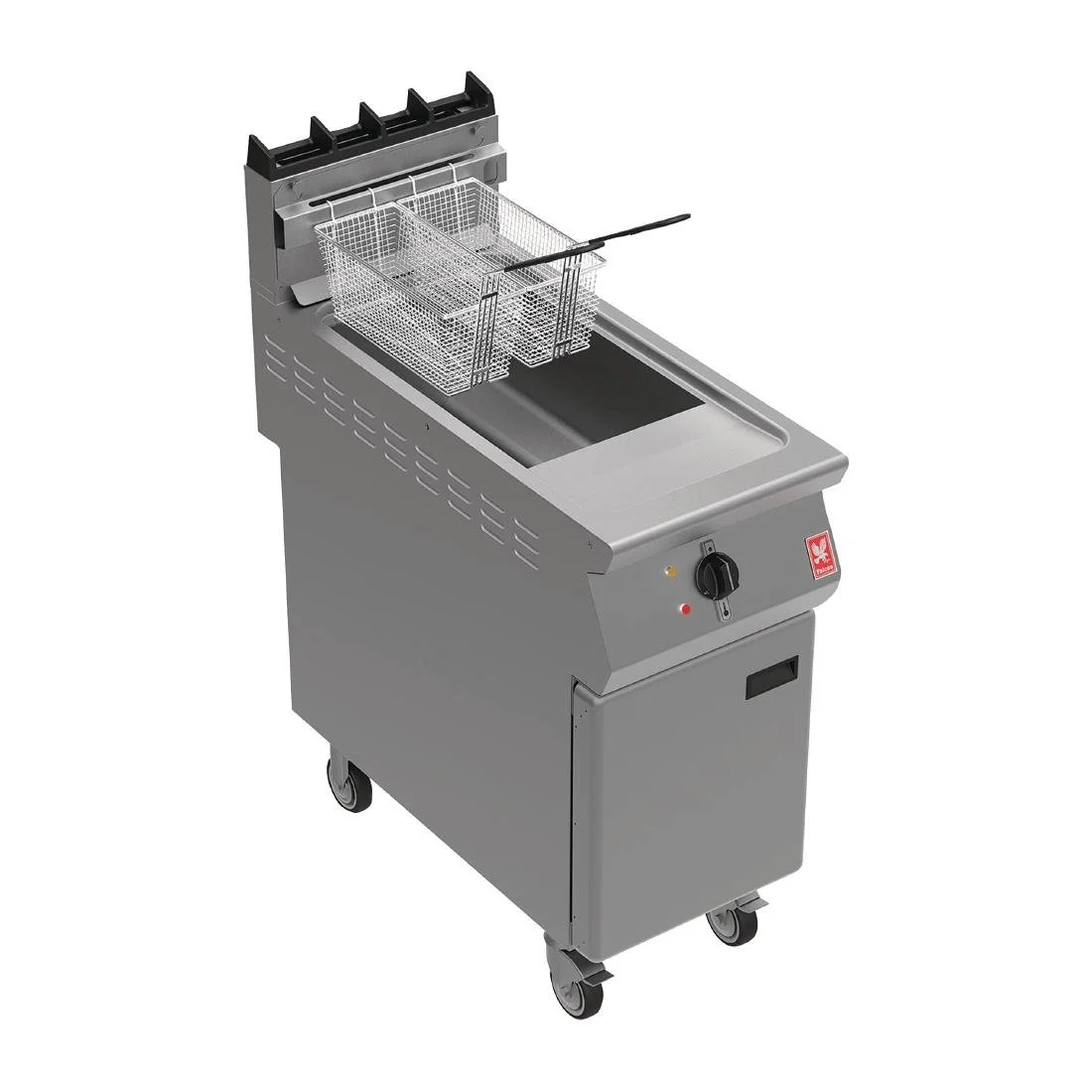 Falcon F900 Free Standing Gas Fryer on Castors with Fryer Angel G9341X