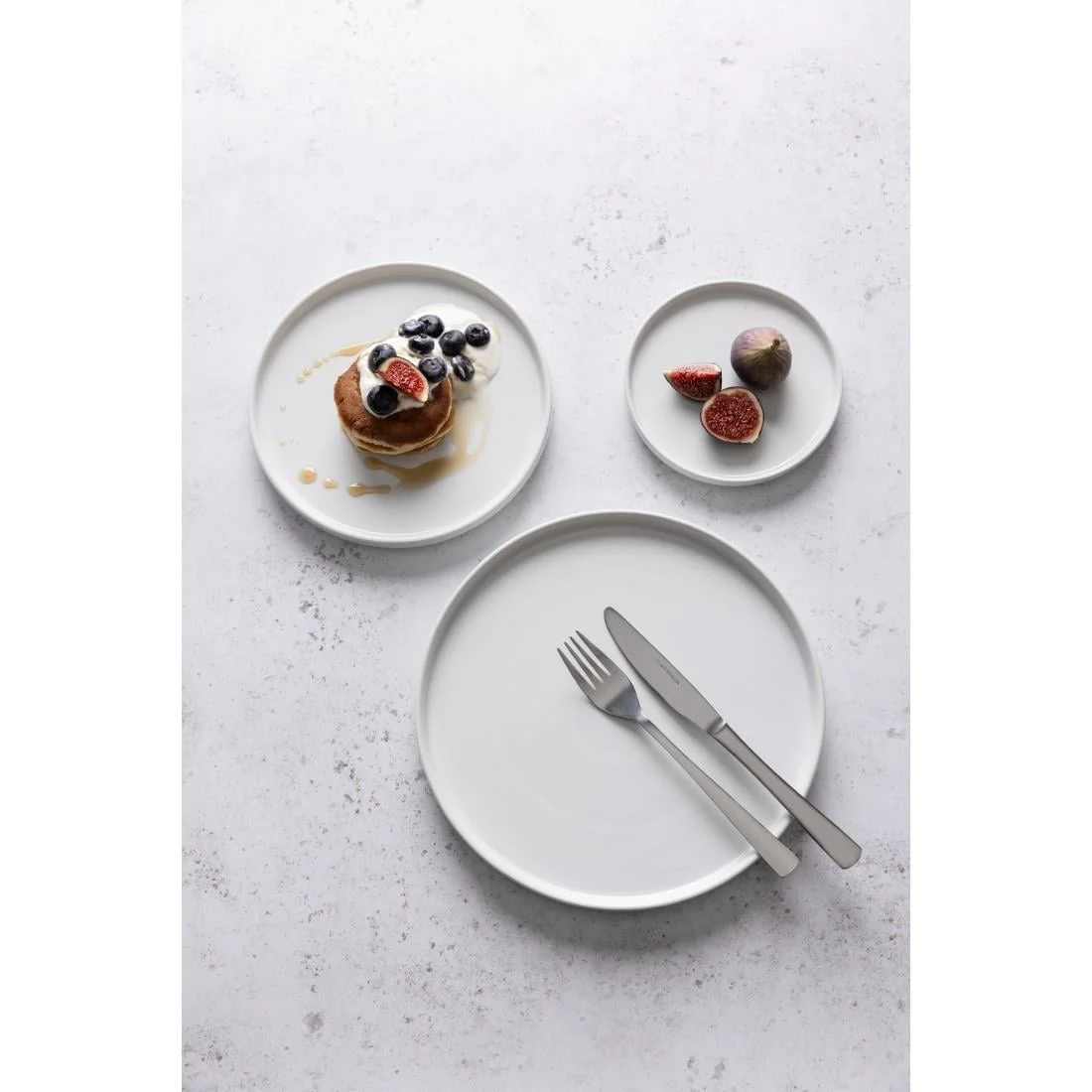 Olympia Whiteware Flat Round Plates 268mm (4 Pack) - Image 5