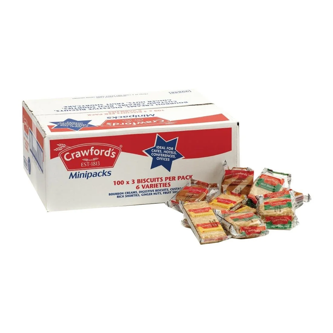 Crawfords Mini Pack Biscuits Assorted (100 Pack)