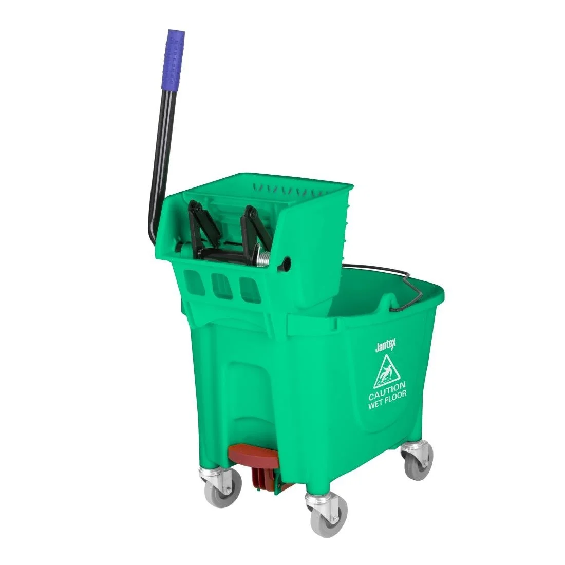 Jantex 25Ltr Mop Bucket with Foot Pedal Release Green - Image 2